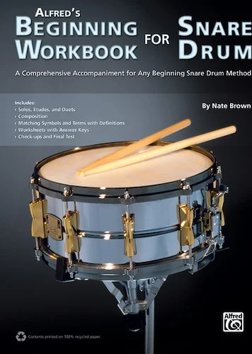Alfred's Beginning Workbook for Snare Drum: A Comprehensive Accompaniment for Any Beginning Snare Drum Method