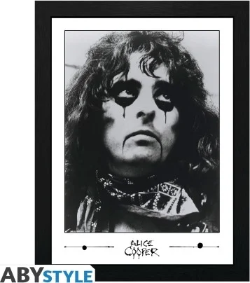 Alice Cooper - Early Alice Cooper Black and White Framed Print