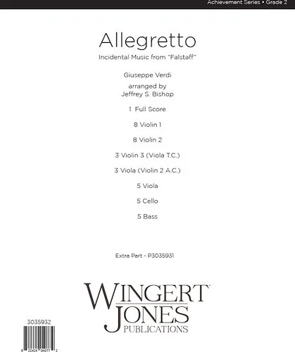 Allegretto - Incidental Music from "Falstaff"