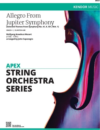 Allegro From Jupiter Symphony (Selected Themes From Symphony No. 41, K. 551, Mvt. 1) (Full Score) - (Selected Themes From Symphony No. 41, K. 551, Mvt. 1)