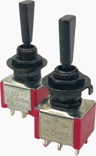 Allparts On-Off-On Mini Switch<br>Black, Single Item