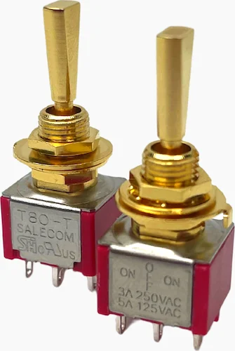 Allparts On-Off-On Mini Switch<br>Gold, Single Item