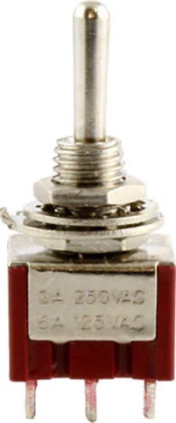 Allparts On-On-On Round Bat Mini Switch<br>Chrome, Single Item