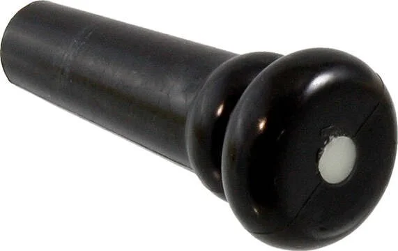 Allparts Plastic End Pins for Acoustic<br>Black with White Dot