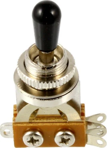 Allparts Short Toggle Switch<br>Chrome with Black Tip, Single Item