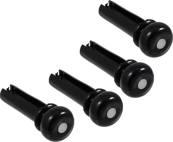 Allparts Slotted Acoustic Bass Bridge Pins<br>Black