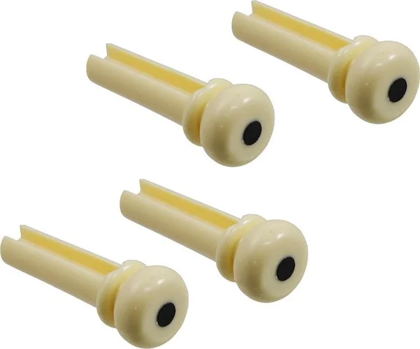 Allparts Slotted Acoustic Bass Bridge Pins<br>Cream