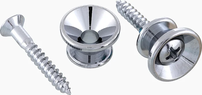 Allparts Standard Strap Buttons<br>Chrome, Standard