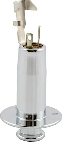 Allparts Stereo End Pin Jack<br>Chrome, Single Item
