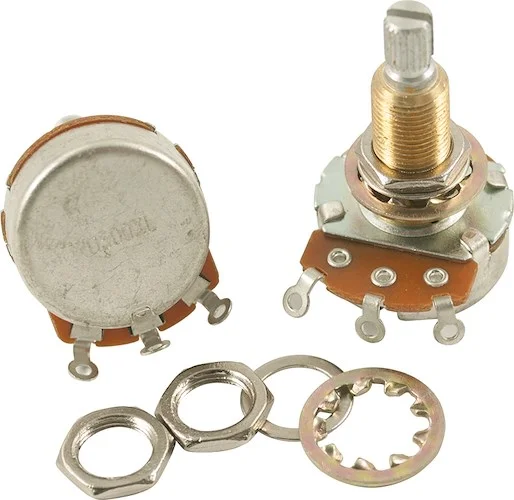 Alpha Potentiometer 500 kohm - Audio Taper - Split Shaft - Long Bushing (100)