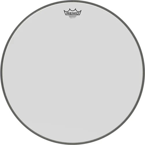 Ambassador Smooth White Series Drumhead: Bass 20 inch. Diameter Model