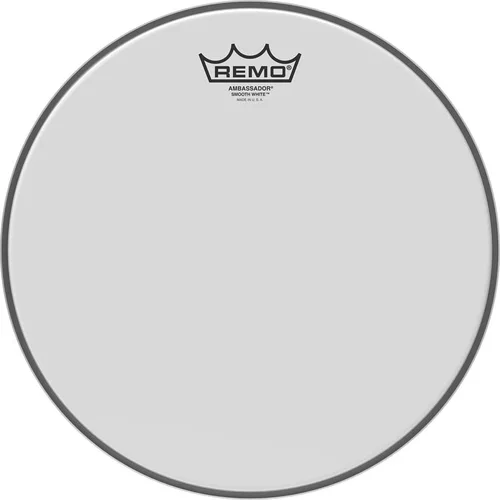 Ambassador Smooth White Series Drumhead: Snare/Tom 12 inch. Diameter Model