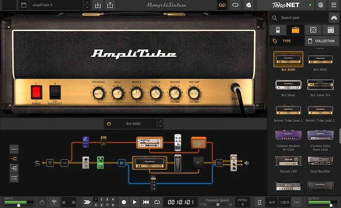 AmpliTube 5 SE (Download)<br>Guitar Amp and FX Modeling Software