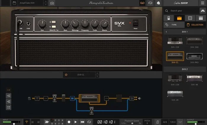 AmpliTube SVX 1 & 2 (Download)<br>Models Based on the Ampeg Line