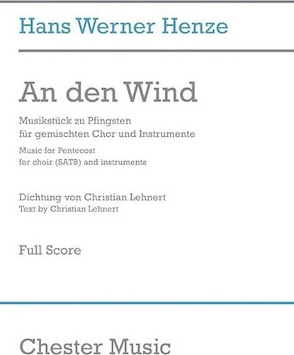 An den Wind - Music for Pentecost