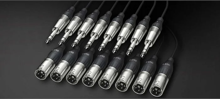 Analog Multi-core cable, 8x TRS <> 8x XLR male 2m