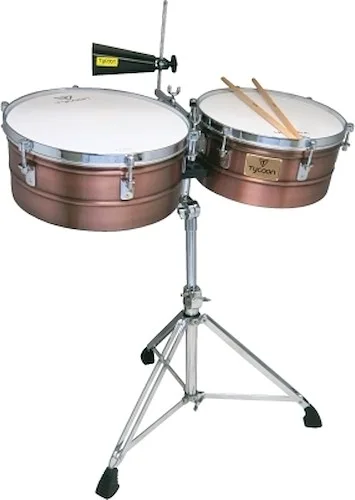 Antique Copper Shell Timbales