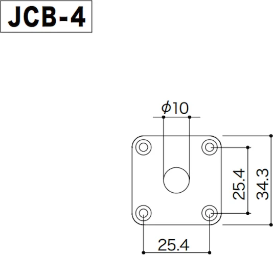 Gotoh Square Jackplate for Les Paul®<br>Black (metal)