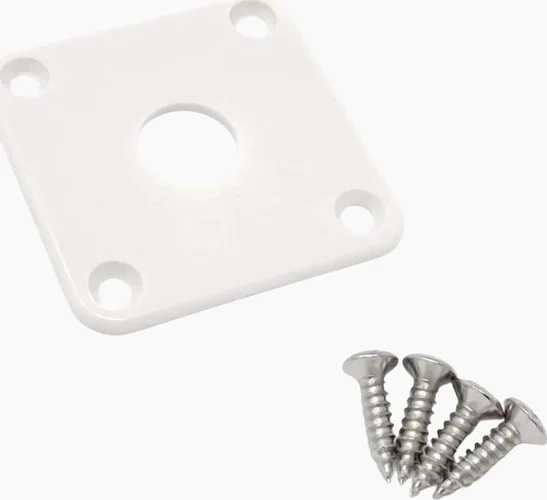 Gotoh Square Jackplate for Les Paul®<br>White (plastic)