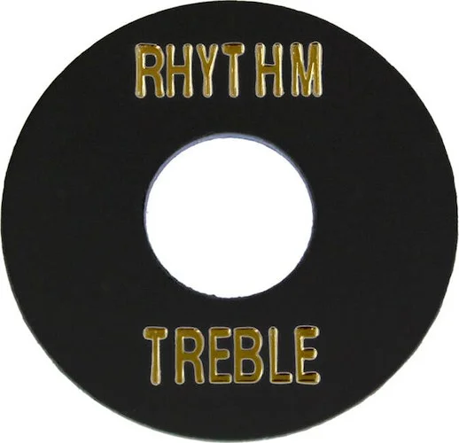 Allparts Rhythm and Treble Switch Ring<br>Black Plastic