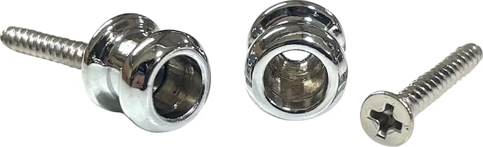 Allparts Economy Strap Buttons<br>Chrome, Standard