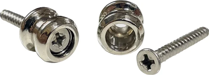Allparts Economy Strap Buttons<br>Nickel, Pack of 30