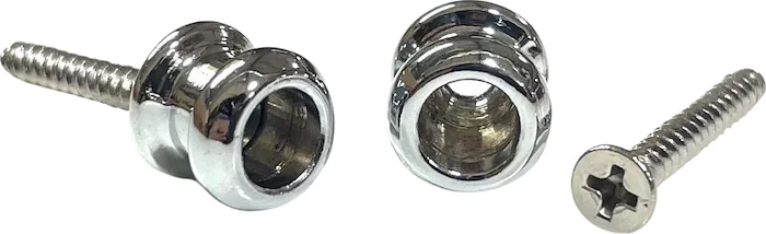 Allparts Economy Strap Buttons<br>Chrome, Pack of 30