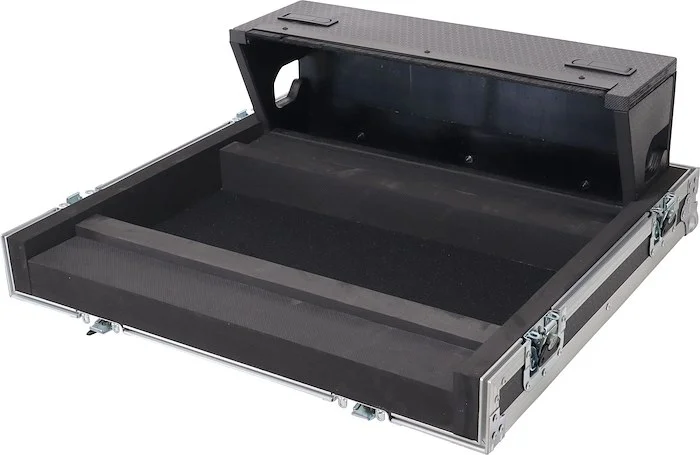 ATA Digital Audio Mixer Flight Case for Allen & Heath QU6 Console with Doghouse compartment and 4x Caster wheels