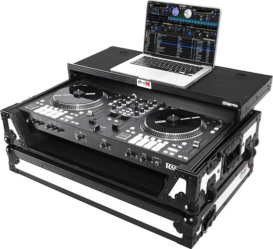 ATA Style Road Case For Rane One DJ Controller Limited Edition White Black w/ Sliding Laptop Shelf and Wheels