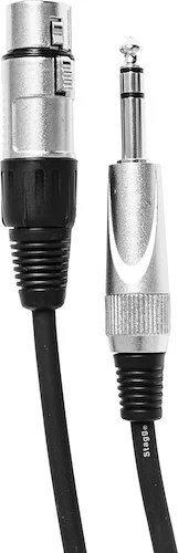 Audio cable, XLR/jack (f/m), 3 m (10')