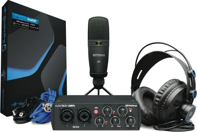 AudioBox USB 96 Studio - 25th Anniversary Edition - Complete Hardware/Software Recording Kit
Includes AudioBox USB 96, HD7 Headphones & M7 Mic