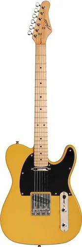 Austin Classic Bolt-On Single Cutaway Electric Guitar, Butterscotch - String Thru