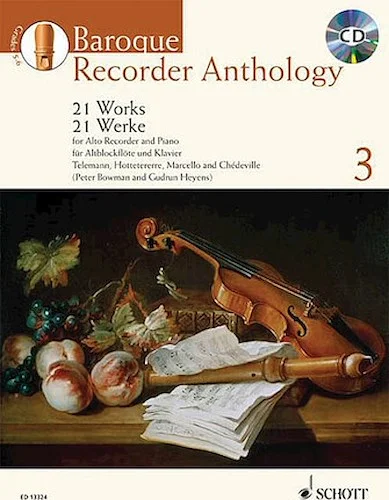 Baroque Recorder Anthology - Volume 3 - 21 Works for Alto (Treble) Recorder and Piano