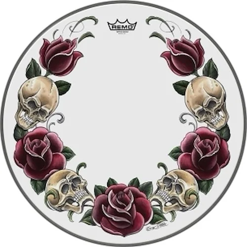 Bass, Powerstroke, 22", 'tattoo Rock & Roses On White' Graphic, Packaged