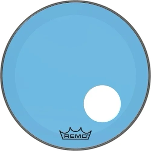 Bass, Powerstroke 3, Colortone, 20" Diameter, Blue, 5" Offset Hole