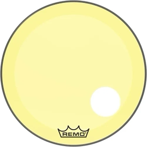 Bass, Powerstroke 3, Colortone, 24" Diameter, Yellow, 5" Offset Hole