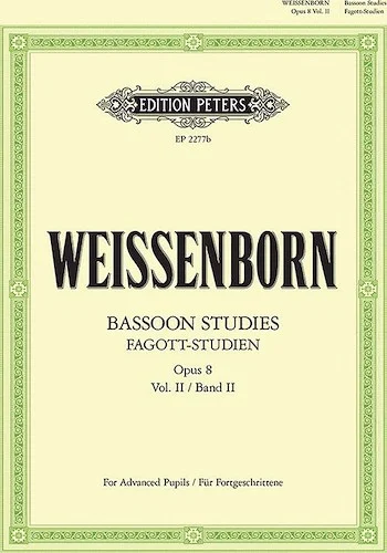 Bassoon Studies Op. 8, Vol. 2<br>For Advanced Learners (Ger/Eng)