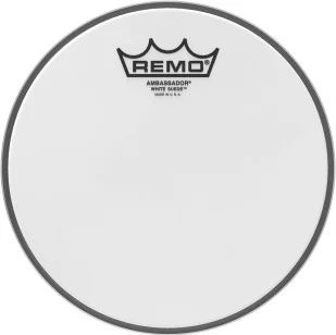 Batter, Ambassador, White Suede, 8" Diameter