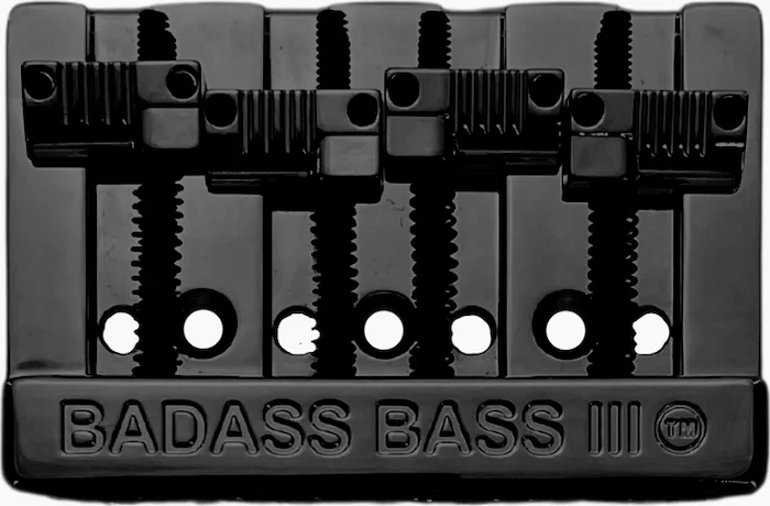 Leo Quan® Badass III™ 4-String Bass Bridge<br>Black