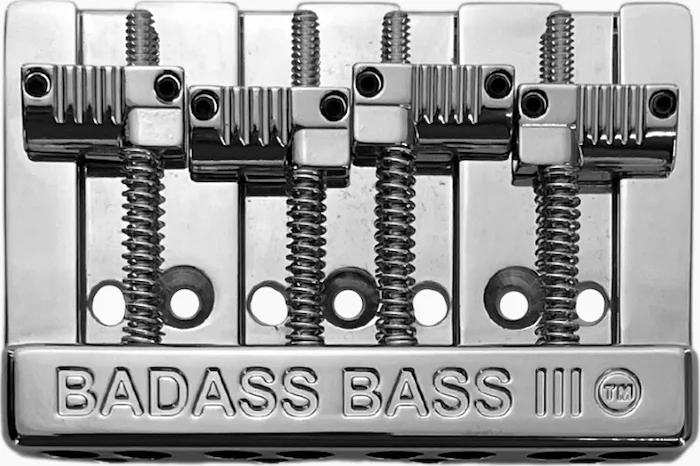 Leo Quan® Badass III™ 4-String Bass Bridge<br>Chrome