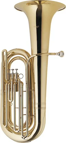 BBb Tuba, 3 top action valves, w/ABS case on wheels