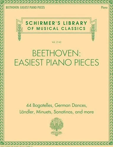 Beethoven: Easiest Piano Pieces - Schirmer's Library of Musical Classics Vol. 2142