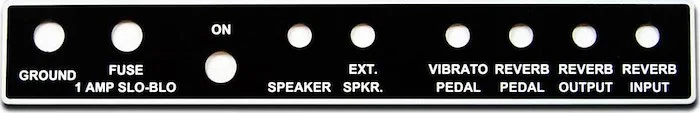 Blackface Princeton Reverb Style Backplate (No Logo) (11" X 1-11/16")<br>