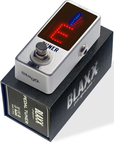 BLAXX auto-chromatic tuner pedal for guitar, bass and other music instruments