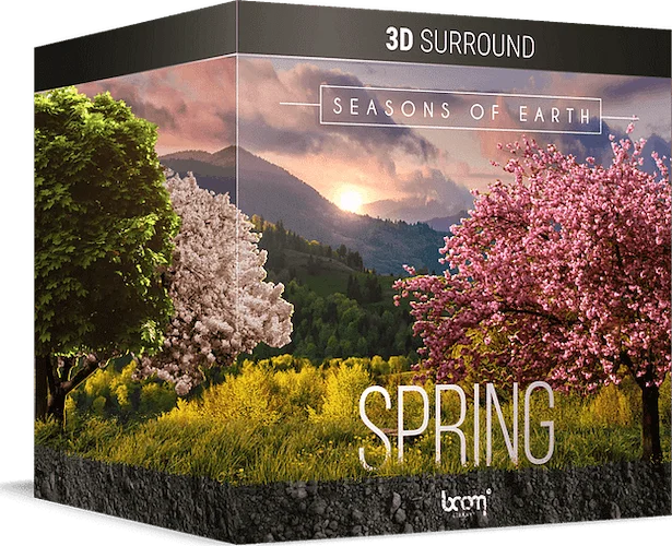 Boom Seasons of Earth Spring Surround (Download)<br>Rich sound set of Spring. Dripping rain to a symphony of birds, Spring has all the sounds of Earth 