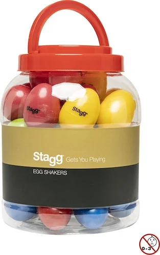 Box of 40 plastic egg shakers.