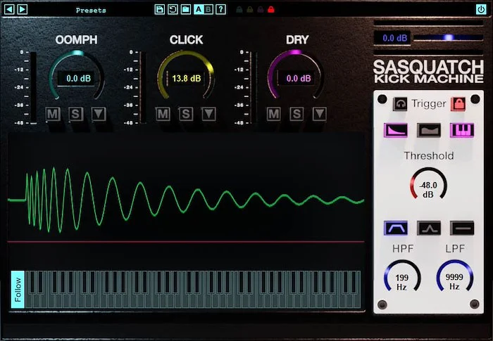 Boz Sasquatch Kick Machine 2  (Download) <br>CPU-friendly kick drum enhancement