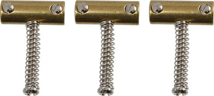 BP-0537-008 Brass Bridge Saddles (Qty 3)<br>Brass