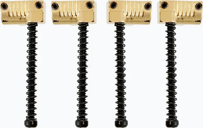 Badass® Grooved Bass Bridge Saddles<br>Gold