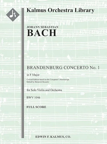 Brandenburg Concerto No. 1 in F, BWV 1046 (critical edition)<br>